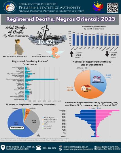 Registered Deaths in Negros Oriental, 2023